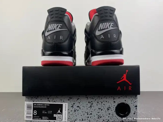 Official Maikesneakers 4 FV5029-006 Jordan Bred Air Reimagined 0408